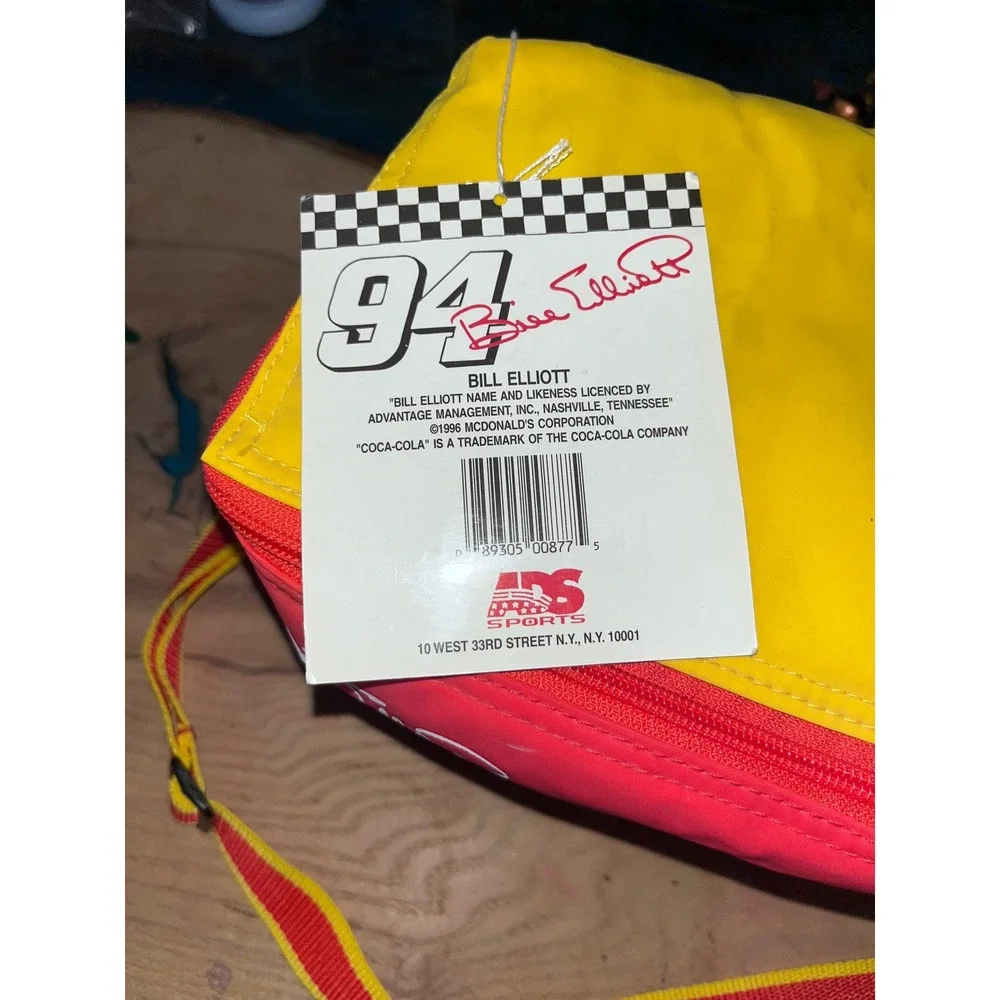 Vintage 1996 Bill Elliott McDonalds Racing Team Insulated Cooler Bag NASCAR #94